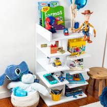Mesinha de Canto Branca Multiuso Organizar Quarto Infantil