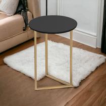 Mesinha De Canto Estilo Industrial Redonda Luxo Jade Mesinha De Canto Estilo Industrial Redonda Luxo Jade