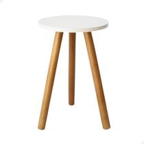 Mesinha de Canto Lateral Redonda Pé Palito Apoio Sofa Cama Mdf