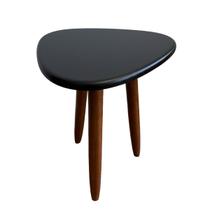 Mesinha de Canto Pé Palito Retrô Pequena 37cm com Pés de Madeira