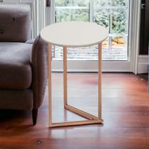 Mesinha De Canto Redonda Moderna Luxo Jade Pronto envio