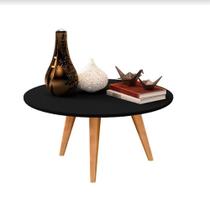 Mesinha de Centro Decorativa Sala de Estar Preto Dubai