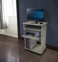 Mesinha de Computador - Duas Prateleiras - Cor Bianco (L58cm A81cm P40cm)