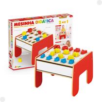 Mesinha Didática 2 Em 1 MDF Kit C/ Formas 958 - Junges