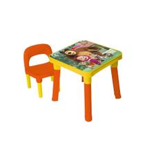 Mesinha Didática infantil com Cadeira desmontável e portátil