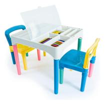 Mesinha Didática Infantil Picolor C/ 2 Cadeiras Porta Lápis - Poliplac 9410 Mesinha Didática Infantil Picolor C/ 2 Cadeiras Porta Lápis - Poliplac 9410