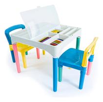 Mesinha Didática Infantil Picolor Com 2 Cadeiras Poliplac