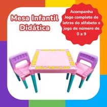 Mesinha e Cadeira Educativa para meninas.