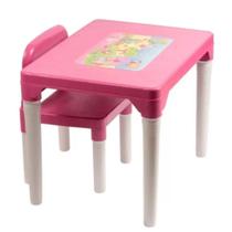 Mesinha Educativa Infantil C/1 Cadeira Desmontável Rosa