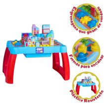 Mesinha Educativa Pedagógica Com Blocos De Montar Mesinha Educativa Pedagógica Com Blocos De Montar