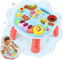 Mesinha Eletrônica De Atividades Para Bebês Montessori Aprendizagem Som Luz Infantil Educativa Sensorial Brinquedo Kizumba Mesinha Eletrônica De Atividades Para Bebês Montessori Aprendizagem Som Luz Infantil Educativa Sensorial Brinquedo Kizumba