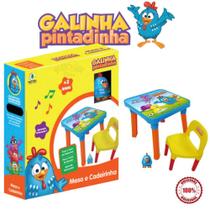 Mesinha Infantil Cadeira E Boneco Galinha Pintadinha 0360 - Monte Líbano