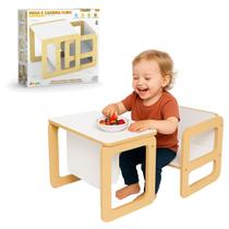 Mesinha Infantil Cadeira Montessori Cubo Encaixe Bebe Oferta