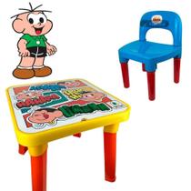 Mesinha Infantil Cebolinha Com Cadeira Mesa Criança c/Boneco - MONTE LIBANO - Monte Líbano