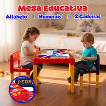 Mesinha Infantil Com Cadeira Didática Resistente PJ Masks