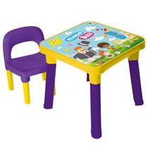 Mesinha Infantil Criança Com Cadeira Mesa Menino E Menina