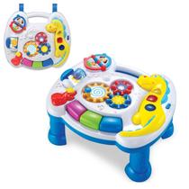Mesinha Infantil de Atividades Interativa Colorida Desmontável Didática Musical e Luzes