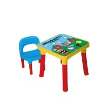 Mesinha infantil Didática com Cadeira desmontável e portátil - brinquedo infantil dia das crianças filhos monte libano