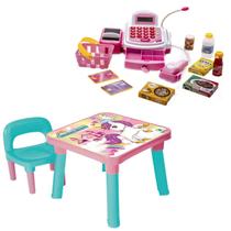 Mesinha Infantil Didática Unicórnio + Caixa Registradora