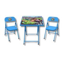 Mesinha Infantil Kit com 2 Cadeiras Didática Criança Brincar Estudar Mesa - Misskita Decor