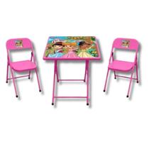 Mesinha Infantil Kit com 2 Cadeiras Didática Criança Brincar Estudar Mesa - Misskita Decor