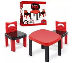 Mesinha Infantil Poá Red Com 2 Cadeiras - Simo Toys