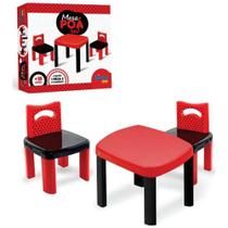 Mesinha Infantil Poá Red Super Atividades Desmontável Com 2 Cadeiras Presente Criança 310