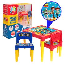 Mesinha Infantil Toy Story Educativa 2 Cadeiras Resistente