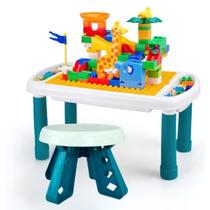 Mesinha Interativa com Cadeira e Blocos de Montar 81 Peças - Castela Mesinha Interativa com Cadeira e Blocos de Montar 81 Peças - Castela