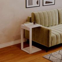 Mesinha Lateral de Apoio Branca Sala Quarto 30x30x65cm Mesinha Lateral de Apoio Branca Sala Quarto 30x30x65cm