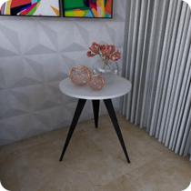 Mesinha Lateral De Canto Para Sala e Quarto Redonda P.B