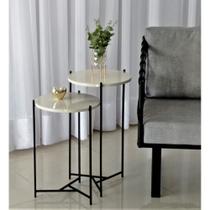 Mesinha Mesa Lateral Apoio Canto Sala Estar Sofá Decoração Pequena Varanda Area Gourmet Recepção Poltrona - Madecor