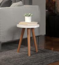 Mesinha Moderna Resistente Branca De Mdf Pés Palito Mesinha Moderna Resistente Branca De Mdf Pés Palito