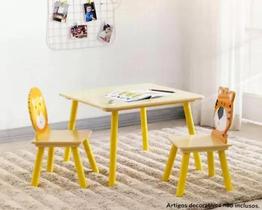 Mesinha Para Criança Com 2 Cadeiras Estudo Brinquedoteca - MMarks