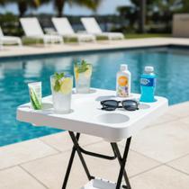 Mesinha Petisqueira Dobrável Lazer Churrasco Piscina Praia