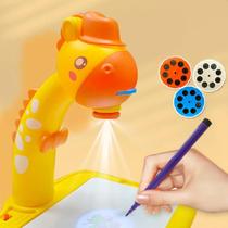 Mesinha Projetora Pintura Artística, Brinquedo Infantil - Girafa Amarela - DBRINQ