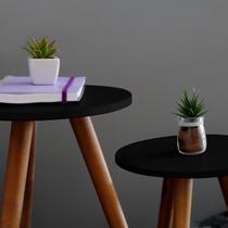 Mesinha Redonda De Canto Lateral Retro Pe Palito