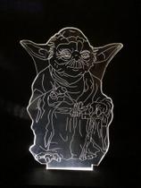 Mestre Yoda, Star Wars, Luminária Led, 16 Cores+controle, Decoração, Abajur