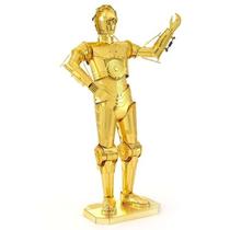 Metal Earth Star Wars - C-3PO em Ouro - Brinquedo Modelo Montável