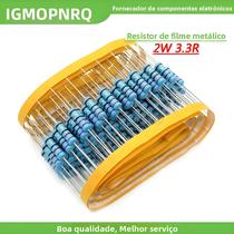 Metal o resistor do filme, resistência de IGMOPNRQ, 3,3 ohms, 2W, 3.3R, 3R3, 2W, 20 PCes