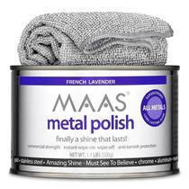 Metal Polish MAAS 500g Lata+Cloth Free Cloth Universal Metal Cleaner Metal Polish MAAS 500g Lata+Cloth Free Cloth Universal Metal Cleaner