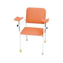 Metal Solution - Cadeira Coleta de Sangue Standard Com Braço Lateral Laranja