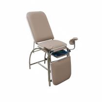 Metal Solution - Mesa Maca Exame Ginecológica Clínico GO Gaveta Inox Bege
