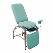 Metal Solution - Mesa Maca Exame Ginecológica Clínico GO Gaveta Inox Verde