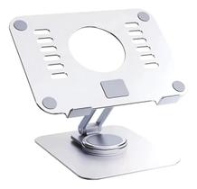 Metal Suporte Para Tablet E Notebook Rotação 360 Ajustável Cor Prateado Metal Suporte Para Tablet E Notebook Rotação 360 Ajustável Cor Prateado