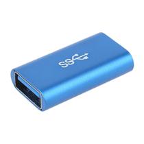 Metal USB 3.0 Feminino para Adaptador Feminino De Alta Velocidade USB 3.0 Conversor de extensor de acostendo para PC Laptop Cabo de dados USB - Azul