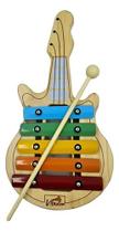 metalofone musical pedagógico 8 teclas guitarra xilofone