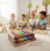 Metalofone Piano Vibratom e Bônus Partitura Kids Music