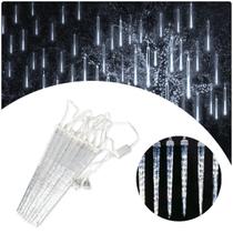 Meteoro Cascata Gelo C/8 Tubo Led Pisca Chuva Luz Natal 3m