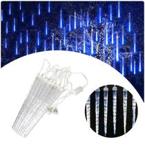Meteoro Cascata Gelo C/8 Tubo Led Pisca Chuva Luz Natal 3m